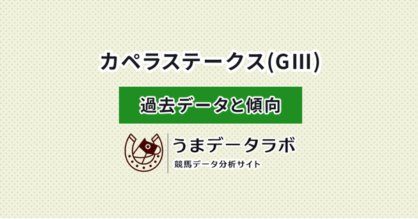 カペラステークス　傾向と過去データ